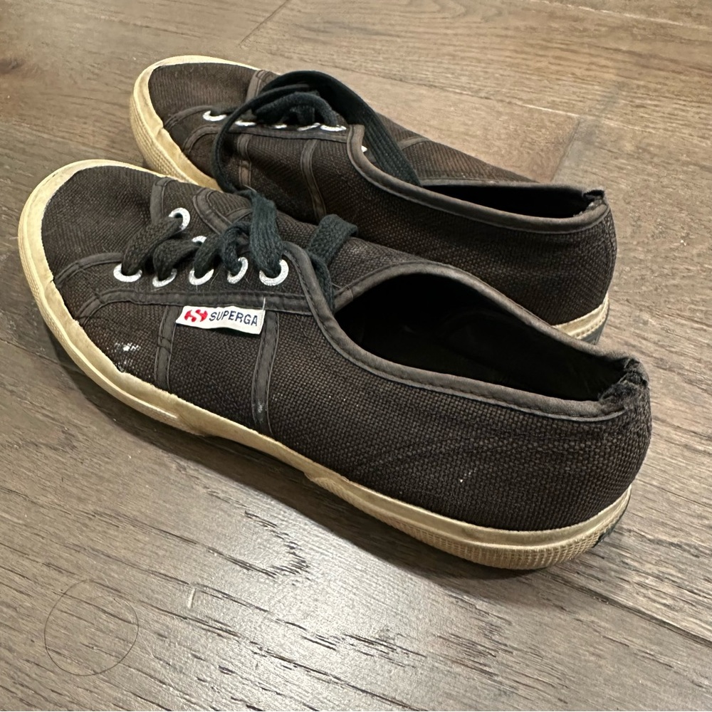 Superga Black and White Cotu Sneakers - Picture 3 of 9